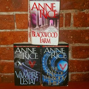 Anne Rice best selling author 3 novels Vampire Chronicles/